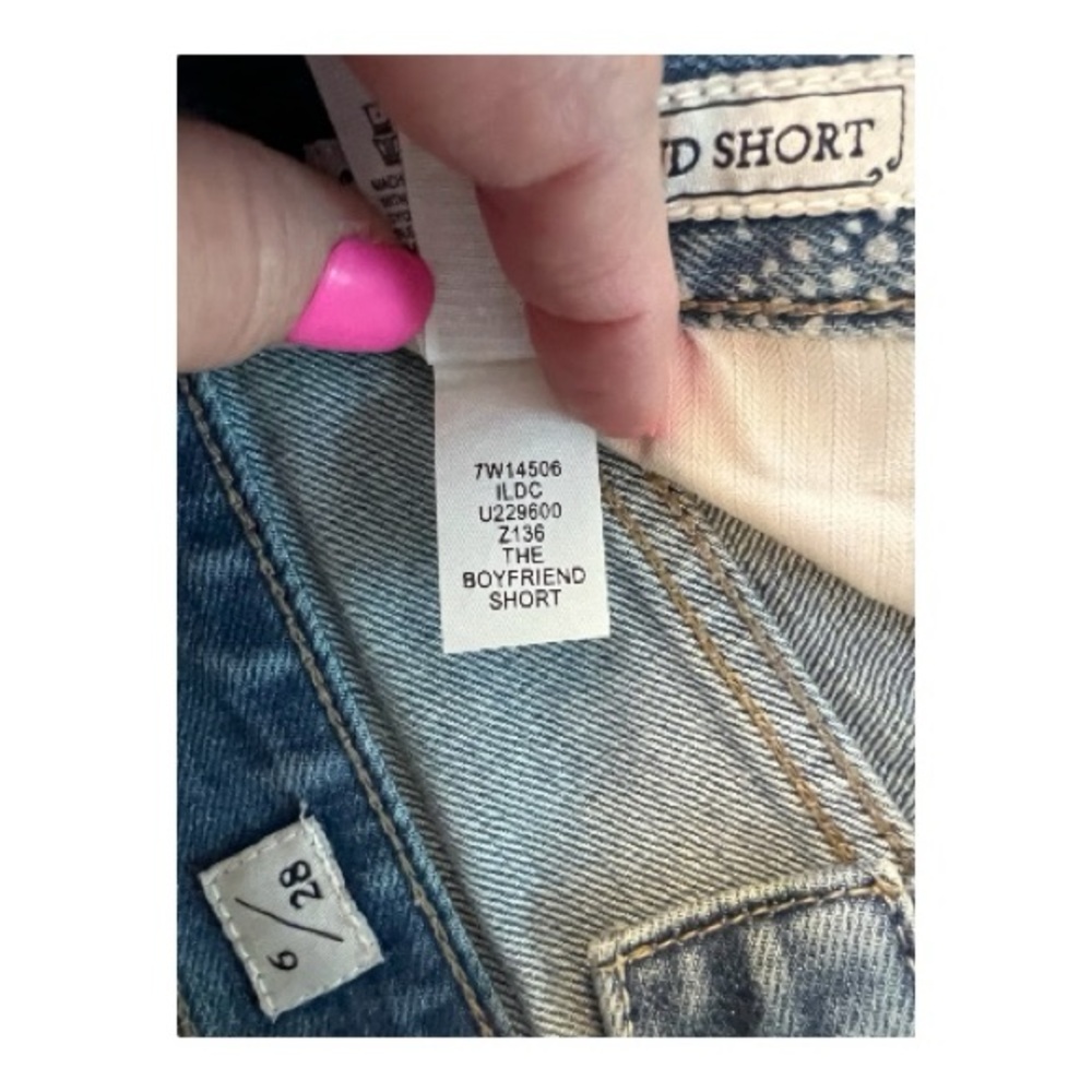 💙🤍 EUC LUCKY BRAND Light Wash “The Boyfriend Short” Denim Shorts | Sz 6 / 28 - Picture 8 of 8